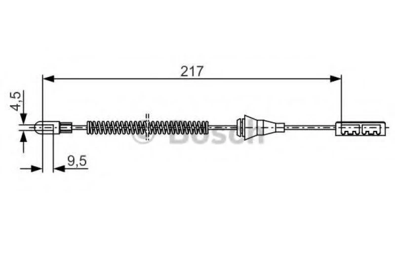 Image of Handbrake cable Bosch 1 987 482 251