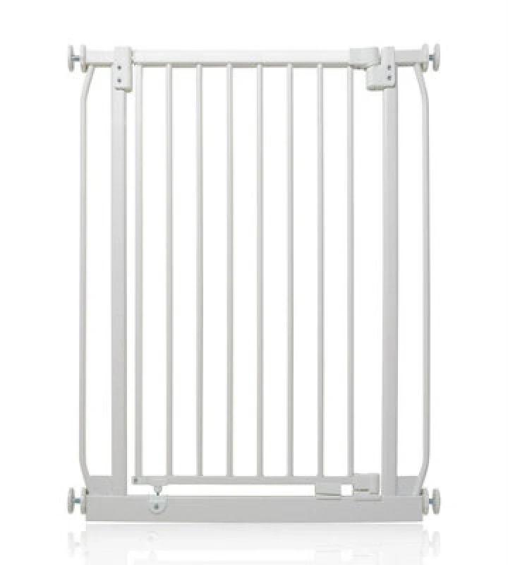 Image of Safetots Extra Tall Elite Safety Gate, 71Cm - 80Cm, Matt White, Extra Tall 96.8Cm In Height, Pressure Fit Stair Gate