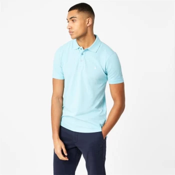 image of Jack Wills Eaton Stretch Polo - Ice Blue