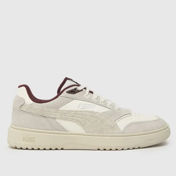 image of Puma Warm White - Dark Jasper Double Court P R M Trainer White Male 10 189810UK