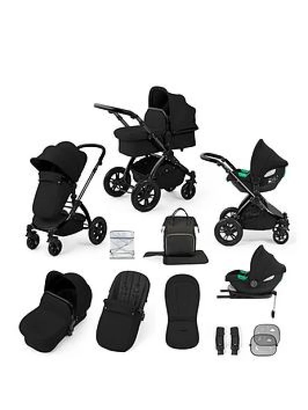 Image of Ickle Bubba Stomp Luxe All-in-One I-Size Travel System- Cirrus Travel Systems one BLACK / MIDNIGHT / BLACK 70660564055