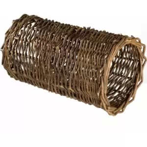 Image of Rabbit tunnel - wicker tunnel, rabbit tube, rabbit burrow pipe - brown