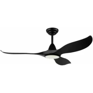 Image of Loops - Remote Control Ceiling Fan & Light Matt Black Abs Plastic 15W Built in led