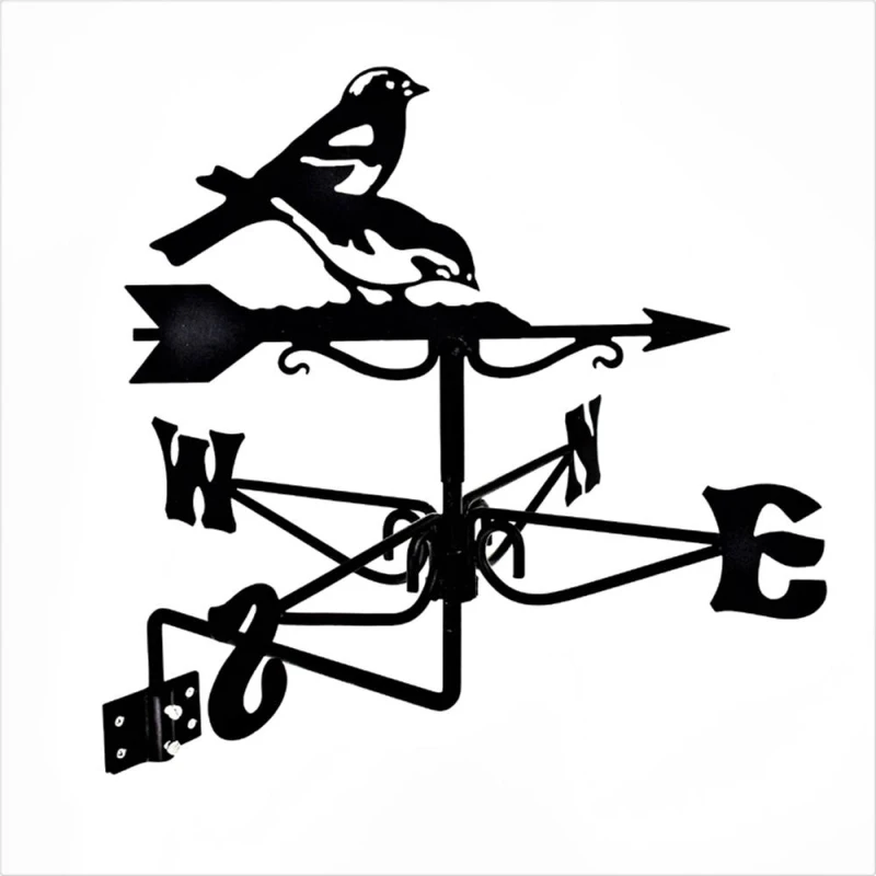 Image of Buttercup Farm Mini Chaffinches Weathervane - Quality wind vane - Steel in Black Unisex