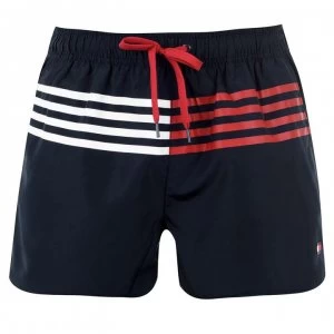 image of Tommy Bodywear Tommy Med 4 Stripe Trunks - Navy