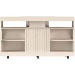 image of 120 TV flat screen TV unit, gloss white