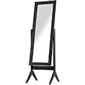 image of Homcom Freestanding Jewellery Mirror Brown