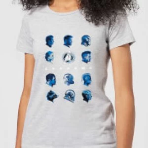 Image of Avengers: Endgame Heads Womens T-Shirt - Grey - 3XL