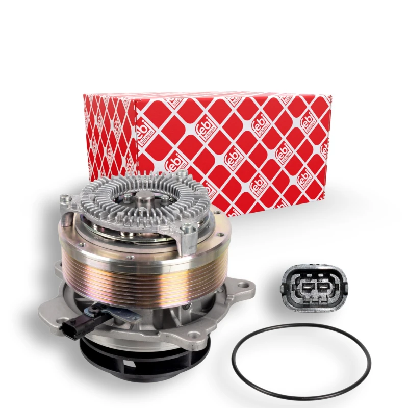Image of FEBI BILSTEIN 101258 Water pump Aluminium, with gaskets/seals Aluminium Water Pump (1260)