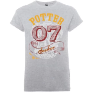 image of Harry Potter Gryffindor Seeker Potter Mens Grey T-Shirt - S - Grey