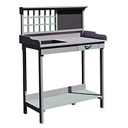 Image of Outsunny Garden Table Garden Wood 920 x 425 x 1195 mm