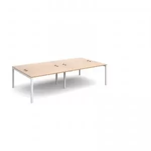 Image of Connex double back to back desks 2800mm x 1600mm - white frame and