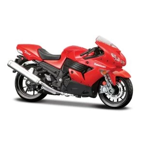 Image of 1:18 Kawaski Ninja ZX-14R 18 PC Dispenser Motorbike Diecast Model
