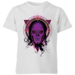 image of Harry Potter Death Mask 2 Neon Kids T-Shirt - Grey - 11-12 Years