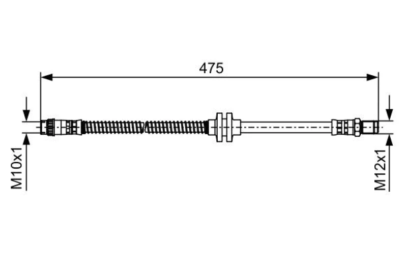 Image of Bosch 1 987 481 496 Brake Hose Brake Hose (83)