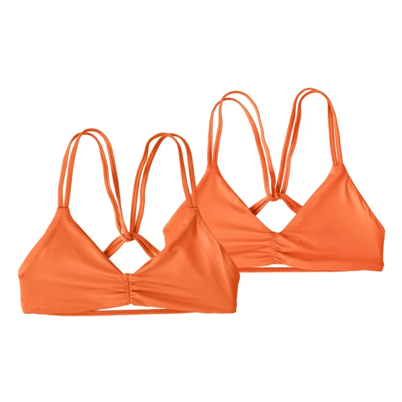 Image of Womens swimsuit top Patagonia Seaglass Bay Orange Female S