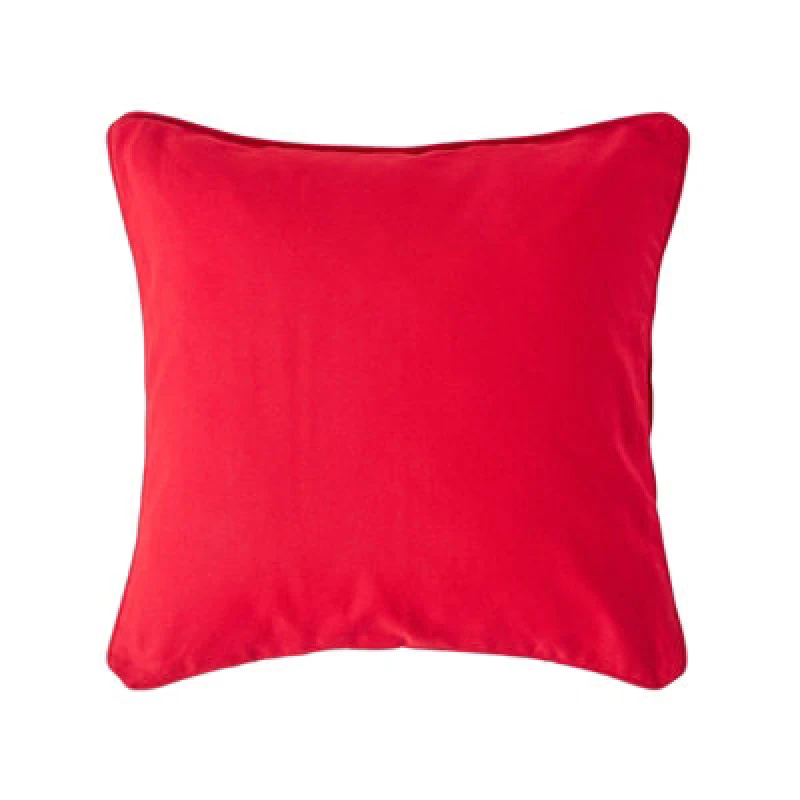 Image of Homescapes Cotton Plain Red Cushion Cover, 45 X 45 Cm