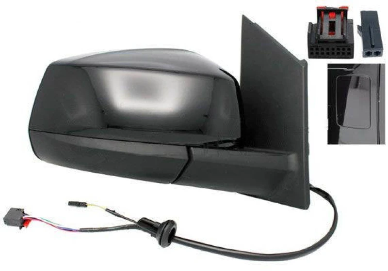 Image of ALKAR 6150830 Wing mirror Right, Glossy, Electric, Convex Outside Mirror (50)