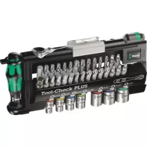 image of Wera 39 Piece 1/4" Drive Tool Check Plus Bit and Socket Set Imperial