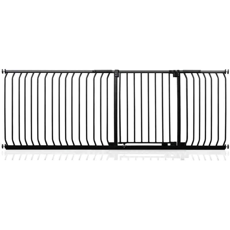 Image of Safetots Elite Pressure Safety Gate, 207Cm - 216Cm, Matt Black, Pressure Fit Stair Gate