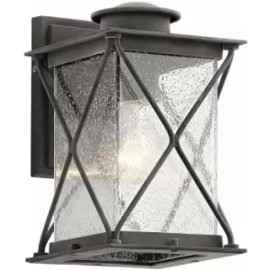 Image of Loops - Outdoor IP44 Wall Light Weathered Zinc LED E27 75W