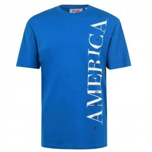 Image of Perry Ellis Classic Logo T Shirt - 424 Olymp Blue