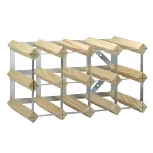 image of Wood & Metal Wine Rack M&amp;W