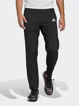 Image of adidas Melbourne Tennis Stretch Woven Pants - Black/White, Size XS, Men