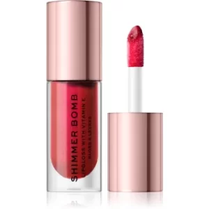 Image of Makeup Revolution Shimmer Bomb Shimmering Lip Gloss Shade Blaze 4.6ml