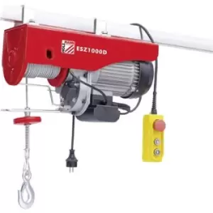 image of Holzmann Maschinen ESZ1000D_230V Electric block and tackle Load capacity (incl. pulley) 1000 kg Load capacity (without pulley) 500 kg