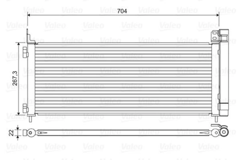 Image of Air conditioning condenser VALEO 822619