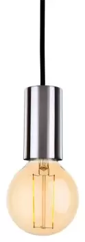 Image of Berkeley 1 Light Ceiling Pendant Brushed Steel, E27