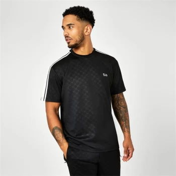 Image of Lonsdale Gentlemen Mono Logo T-Shirt - Black Logo