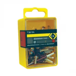 image of CK Tools T3819A 412 Pop Rivets Aluminium 3.15x9mm Box Of 50