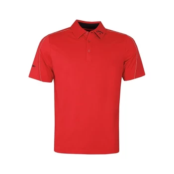 Image of Callaway Stitched Block Polo - TRUE RED - M Size: Medium