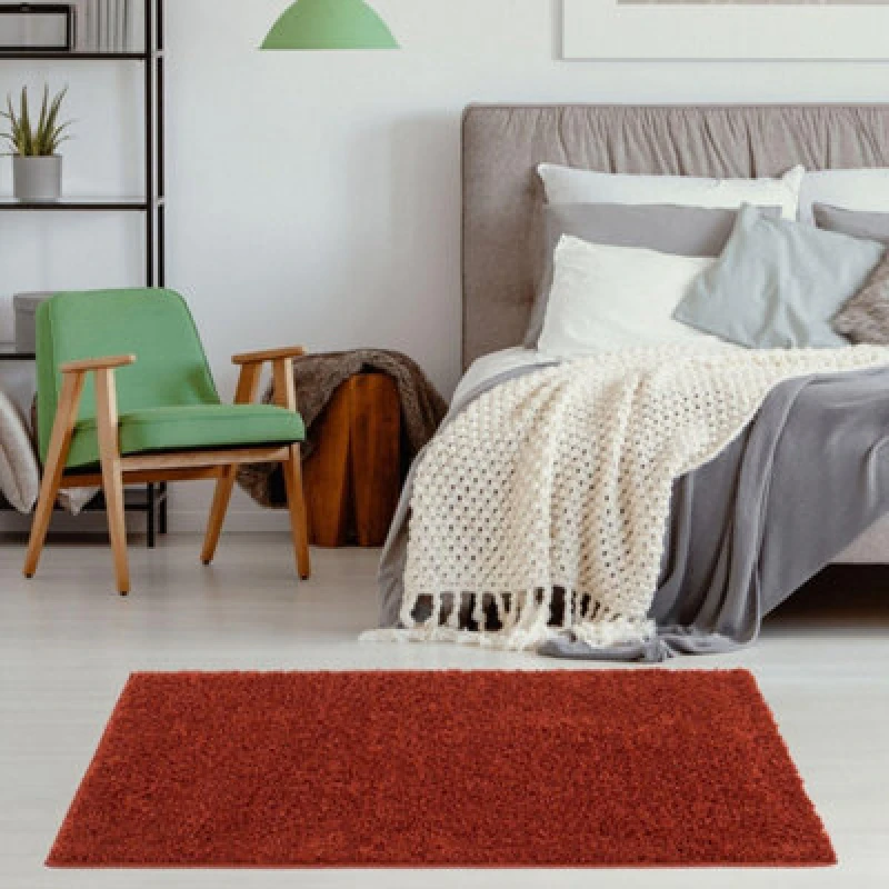 Image of The Rugs Myshaggy Collection Living Room Rugs Solid Design Terra