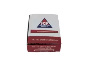 Image of JCP FJARPR 100 x Red Plastic Plug 5.5mm x 30mm