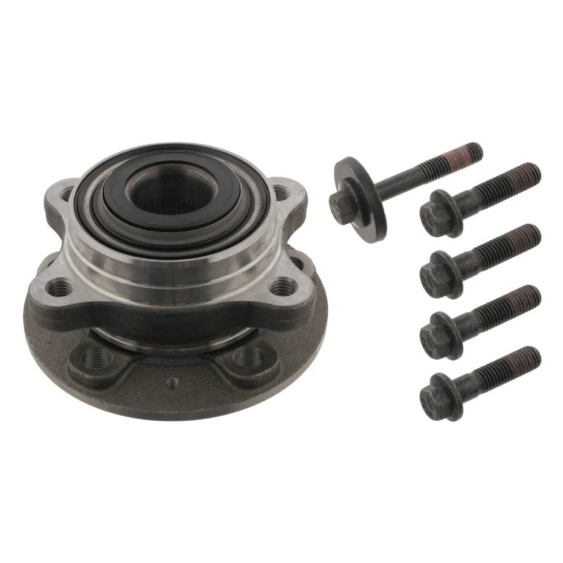Image of FEBI BILSTEIN 31866 Wheel bearing kit with fastening/mounting material, Front Axle Right, with fastening material Wheel Bearing Kit (654)