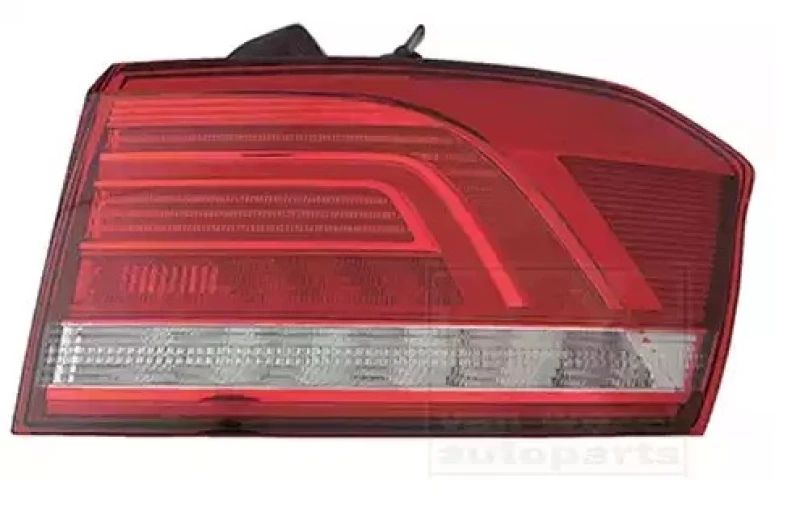 Image of VAN WEZEL 5743922 Rear light Outer section, with bulb holder, Right Combination Rearlight (391)