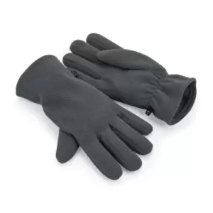 Image of Beechfield Recycled Fleece Gloves (S-M) (Steel Grey)