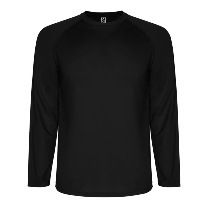 Image of ROLY ROLY Men Montecarlo Long-Sleeved Sports T-Shirt in Black Size: Small Black S Male 5063574791380