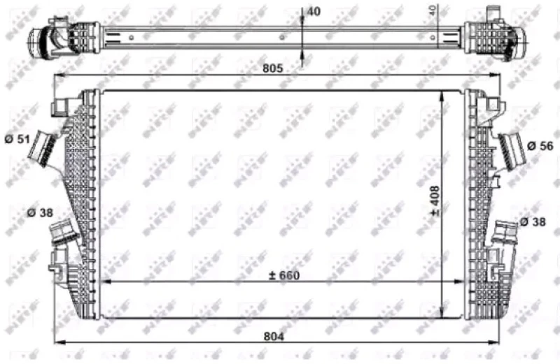 Image of NRF 30934 Intercooler Intercooler,charger (468)