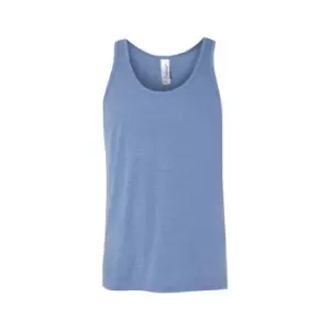 image of Canvas Adults Unisex Jersey Sleeveless Tank Top (XL) (Blue Triblend)