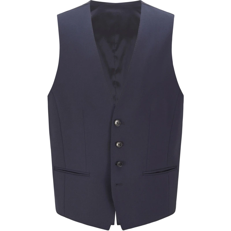 Image of Boss Mens Huge6 Stylish Waistcoat Open Blue male 34 (44)