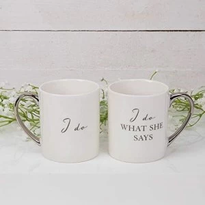 image of Amore By Juliana Mug Set Pair - I Do...I Do What She Says