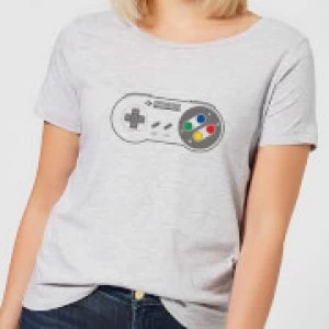 image of Nintendo Super Nintendo SNES Controller Pad Womens T-Shirt - Grey - 3XL