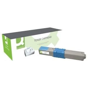 Image of Q-Connect Compatible Solution Oki 44973535 Cyan Laser Toner Ink Cartridge