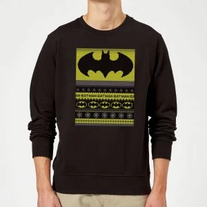 Image of DC Comics Batman Christmas Sweater in Black - 5XL