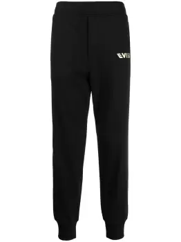 image of EVISU Logo-print track pants Black