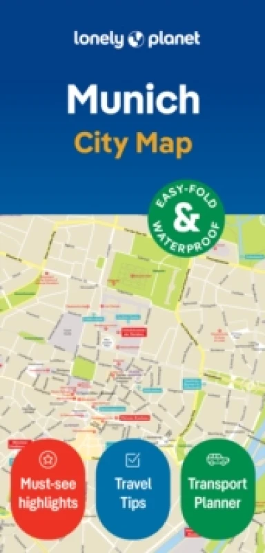 Image of Lonely Planet Munich City Map : Durable, Waterproof, Easy-Fold Planning Map with Attractions & Walking Tours Sheet map, folded
